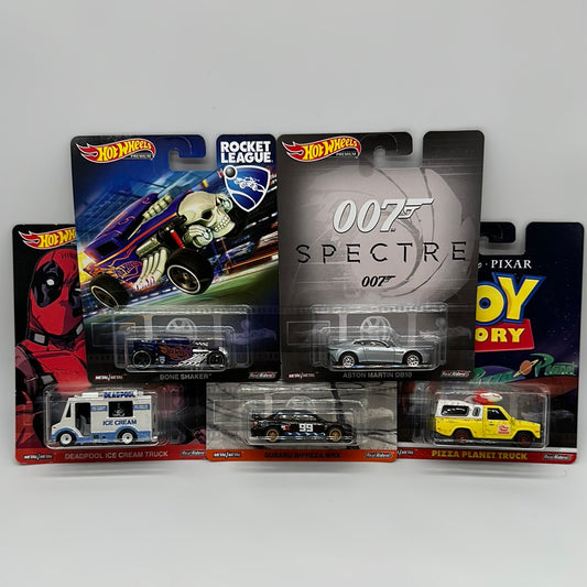 Hot Wheels Premium - Retro Entertainment 2019 Mix N - Set of 5