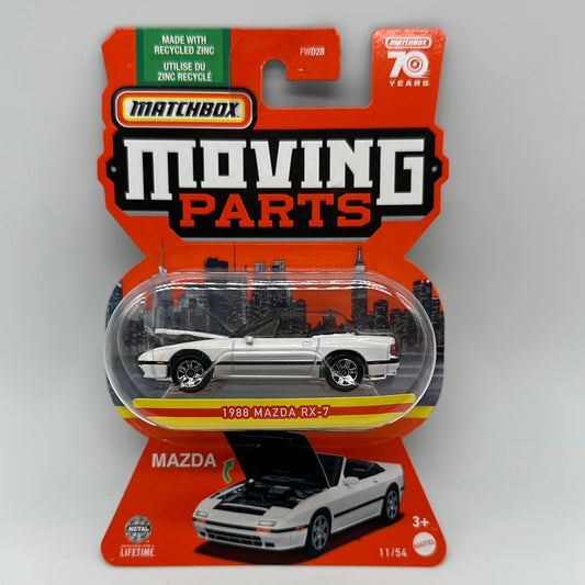 Matchbox Collectors Moving Parts Series - White 1988 Mazda RX-7
