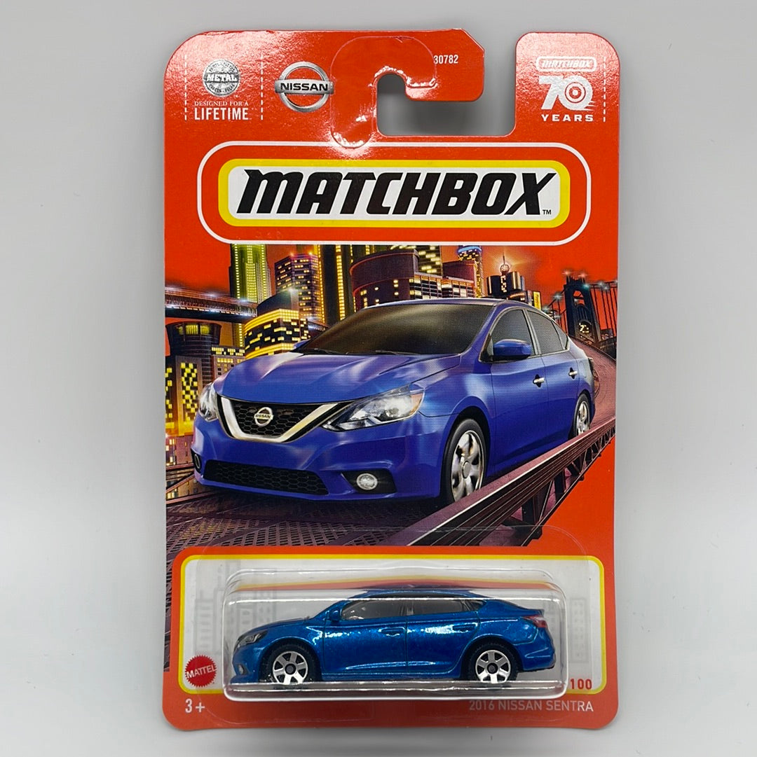 Matchbox - 2023 Mainline - 2016 Nissan Sentra - Blue - # 70/100