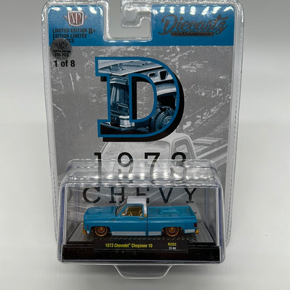 M2 Machines Carded Acrylic - DiecastZ Riverside Show Exclusive Series RZ02 - Complete Chase Set of 8 Various Colors & Model Chevrolet Cheyenne 10