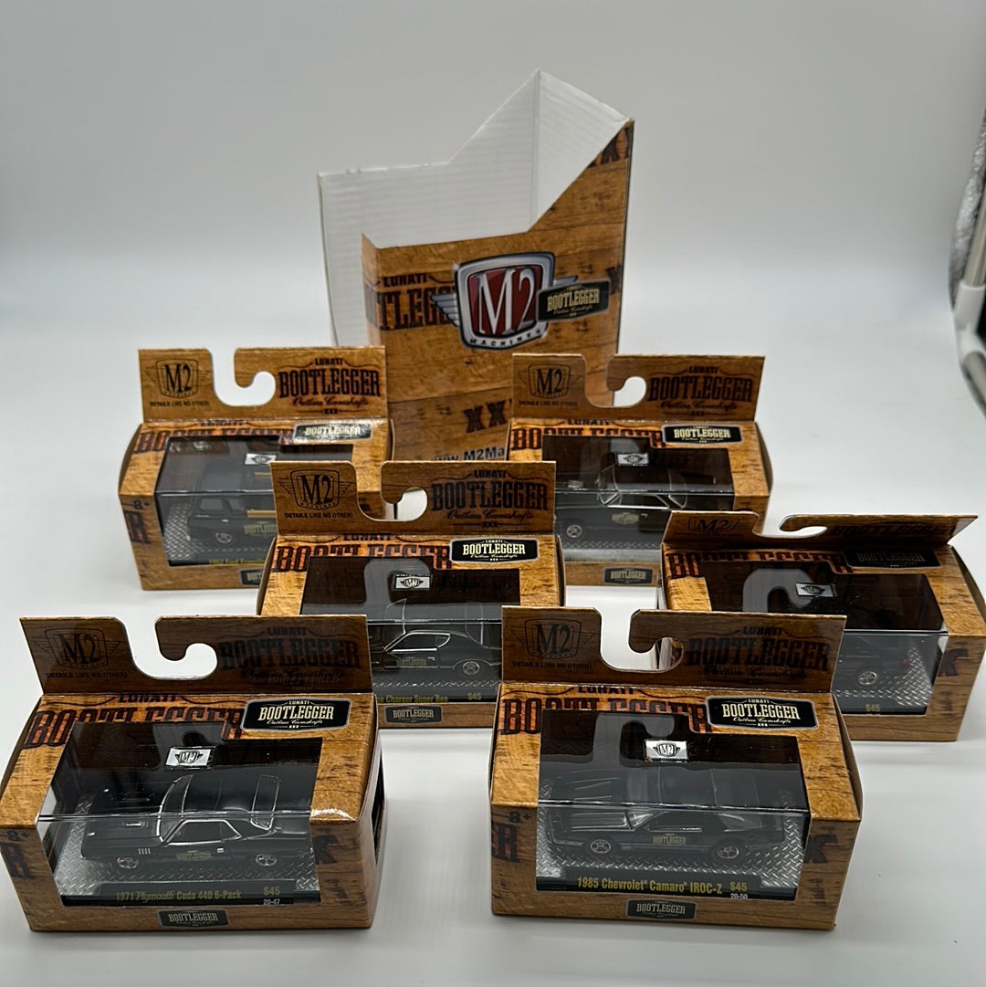 M2 Machines Acrylic Boxed Car Set - 2021 Lunati Bootlegger Series - Complete Set of 6