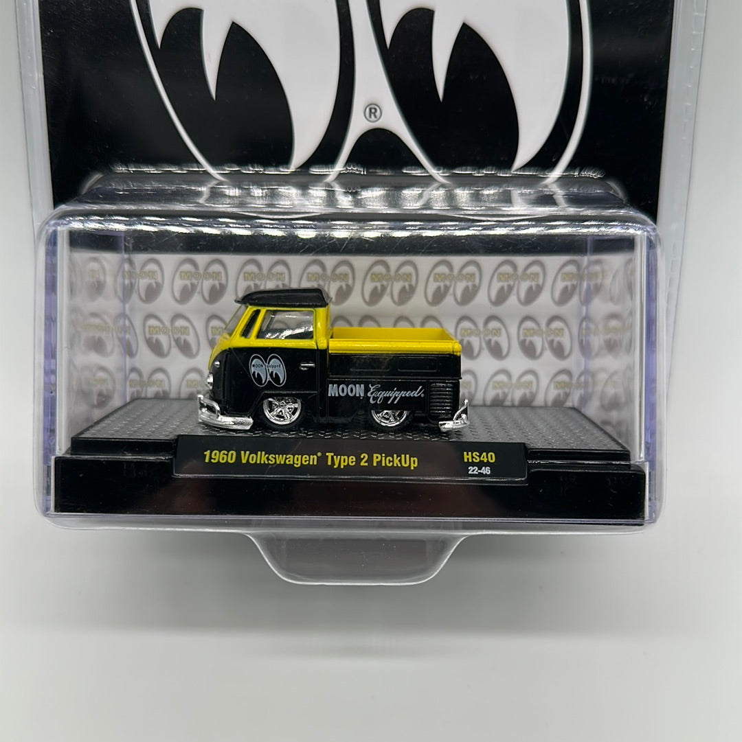 M2 Machines Acrylic Boxed Car  - 2023 - 1960 Volkswagen T2 Pickup - Mooneyes - Black / Yellow
