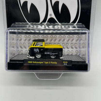 M2 Machines Acrylic Boxed Car  - 2023 - 1960 Volkswagen T2 Pickup - Mooneyes - Black / Yellow