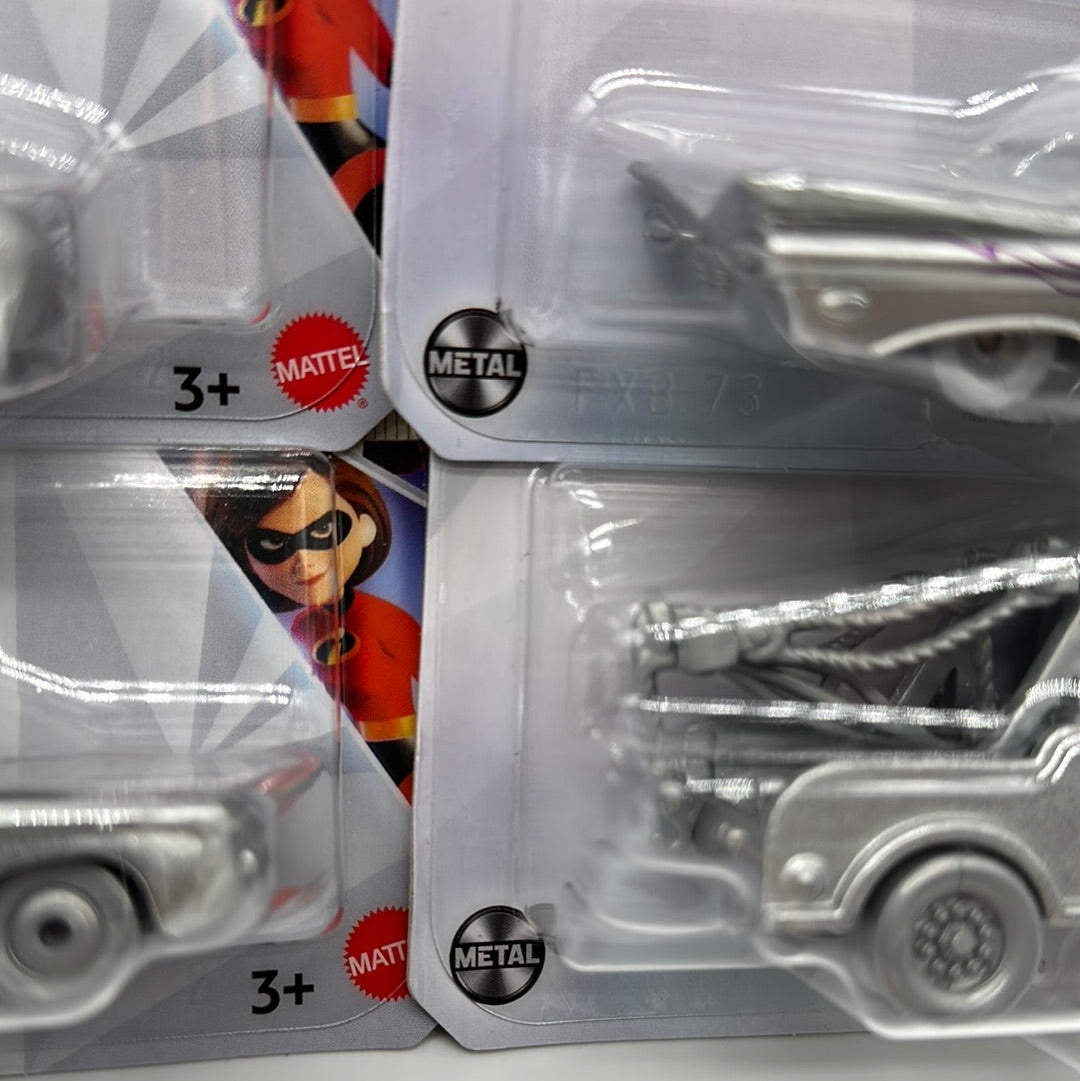 Disney Pixar Cars - 2023 Disney 100 Anniversary Silver Series - Complete Set of 6