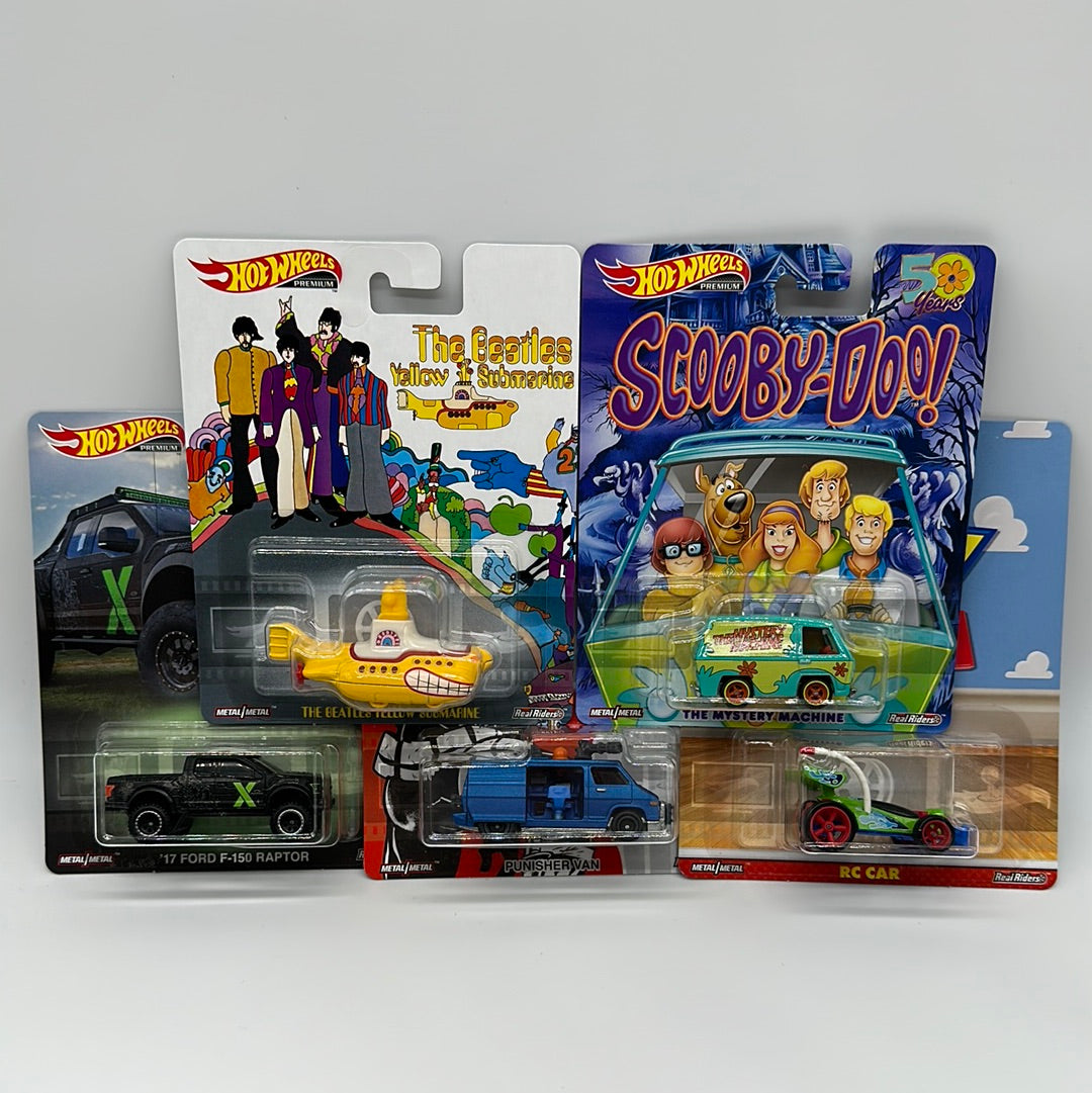Hot Wheels Premium - Retro Entertainment 2019 Set of 5