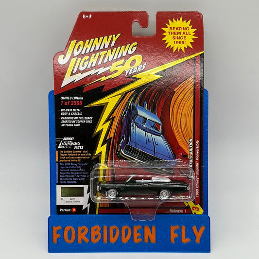 Johnny Lightning Special Anniversary Edition - Release 1 Version B - Fathom Green 1969 Chevy Impala Convertible