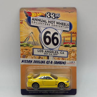 Hot Wheels 2019 33rd Annual Los Angeles Collector’s Convention - Yellow Nissan Skyline GT-R (BNR34)