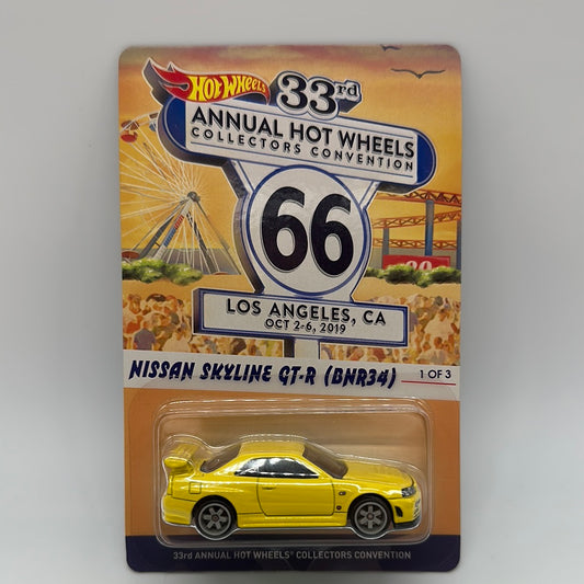 Hot Wheels 2019 33rd Annual Los Angeles Collector’s Convention - Yellow Nissan Skyline GT-R (BNR34)
