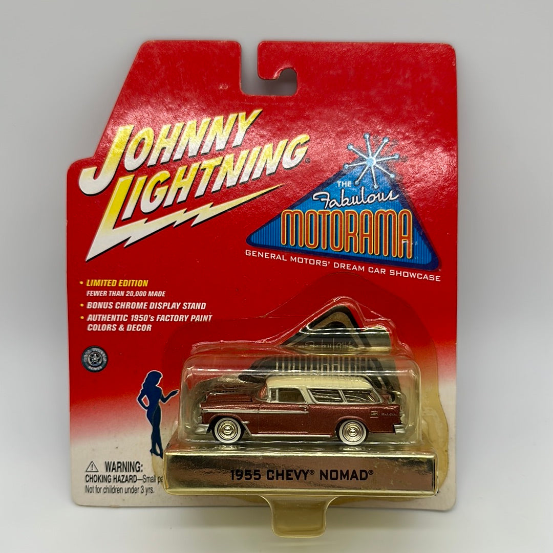 Johnny Lightning Motormania Series - 1955 Chevy Nomad - Metallic Red