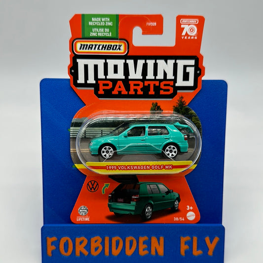 Matchbox Moving Parts Series -  1995 Volkswagen Golf MK - Teal