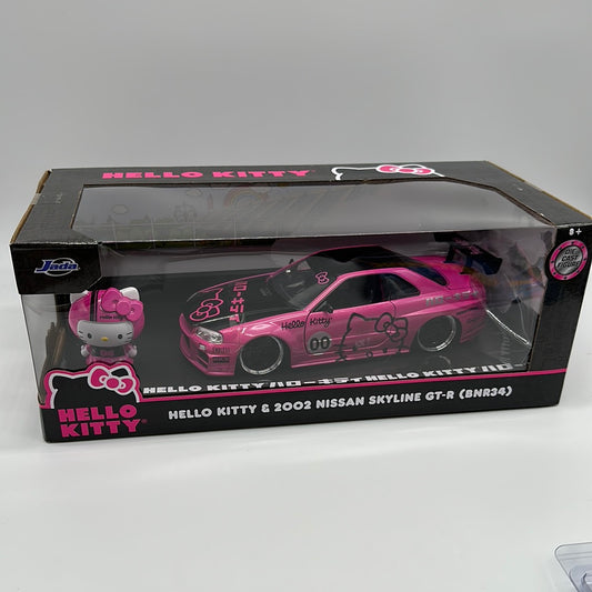 Jada 1:24 Scale - Hello Kitty & 2002 Nissan GT-R (BNR34)