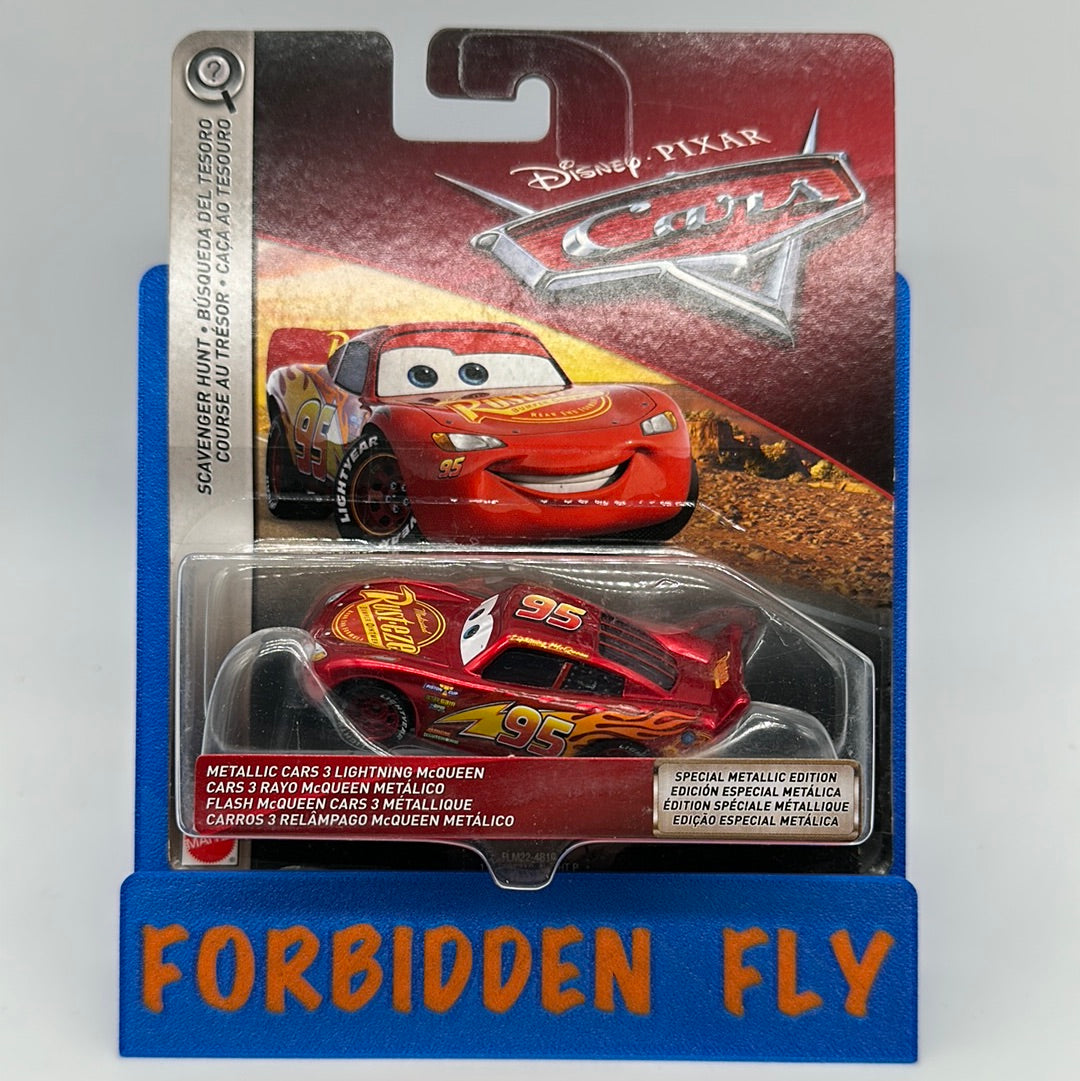 Disney Pixar Cars Movie - Scavenger Hunt Chase - Metallic Cars 3 Lightning McQueen