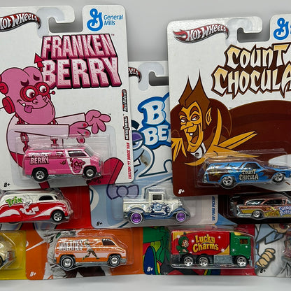 Hot Wheels Premium - Pop Culture General Mills Cereal Series - Set of 9