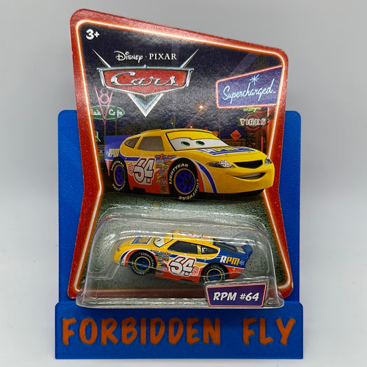 Disney Pixar Cars Movie - Supercharged - Piston Cup Racer #64 RPM