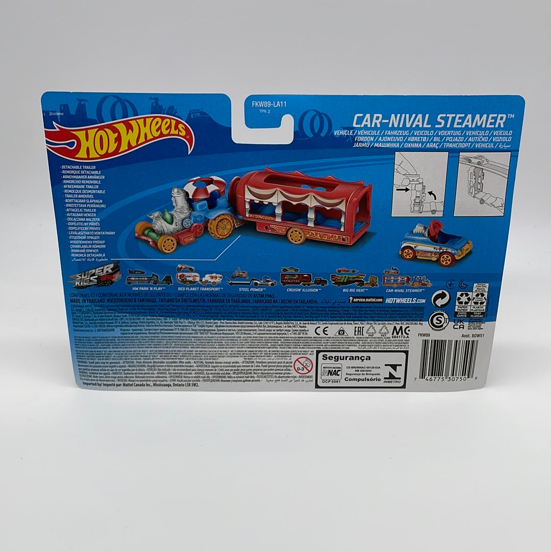 Hot Wheels Super Rigs - Car-Nival Steamer Circus Hauler