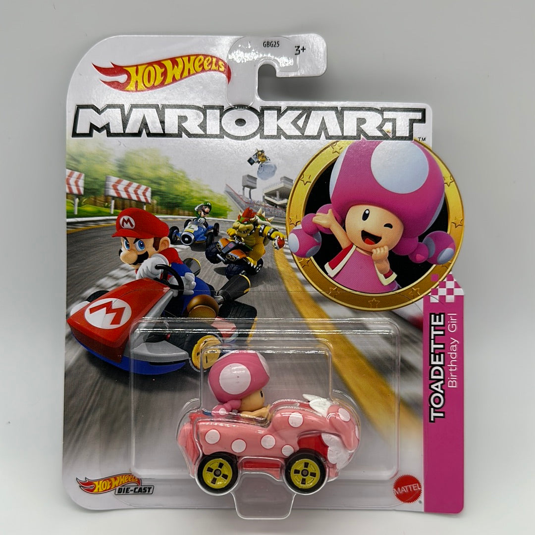 Hot Wheels Mario Kart Character Kart Toadette Birthday Girl Forbidden Fly 