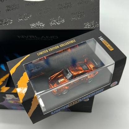 NVRLand Collectibles - Trash Pandas Release Car - Chrome Orange “Vipr Vroom” Porsche 911