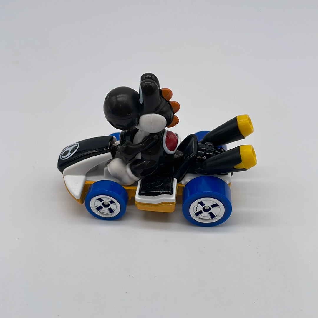 Hot Wheels Mario Kart - Yoshi Eggs - Black Yoshi on Standard Kart