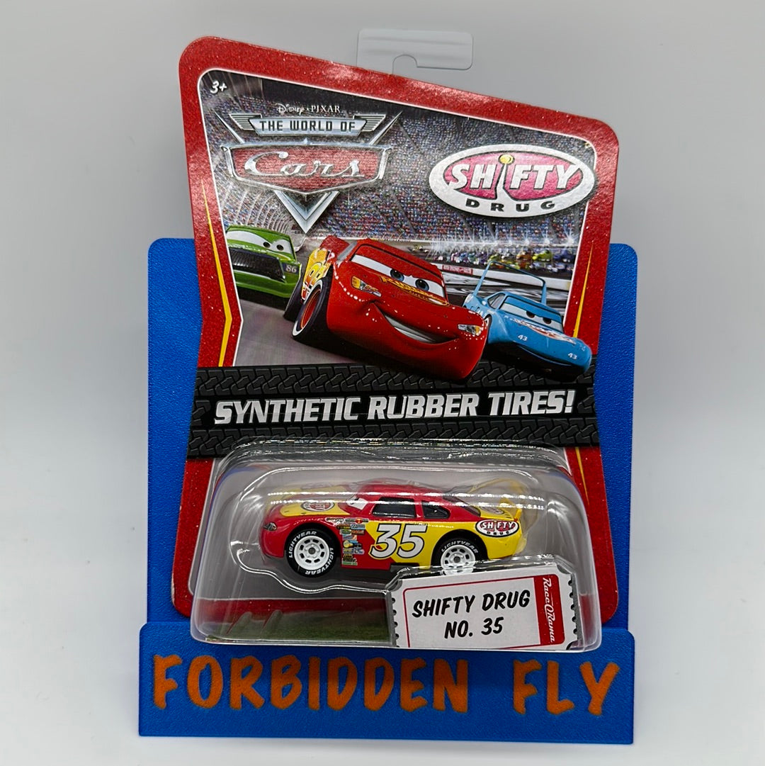 Disney Pixar Cars Movie - World of Cars - Piston Cup Racer w/ Synthetic Rubber Tires #35 Shifty Drug