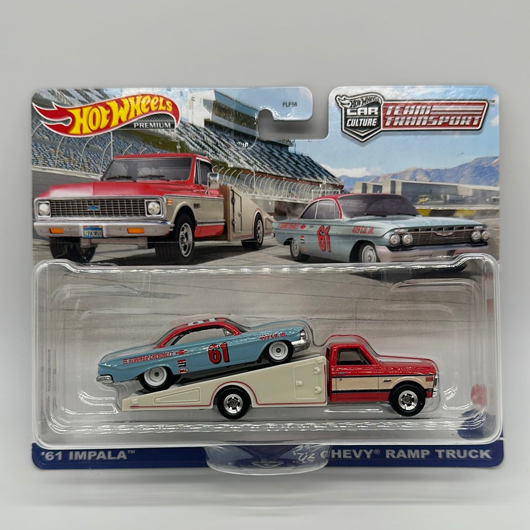 Hot Wheels Car Culture Team Transport - #54 - ‘61 Impala & ‘72 Chevy Ramp Truck