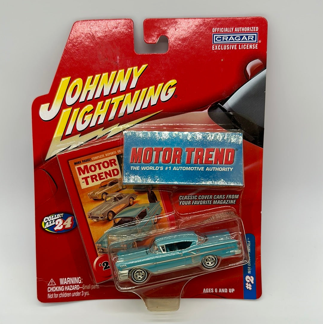 Johnny Lightning Motor Trend Series - 1958 Chevy Impala - Blue