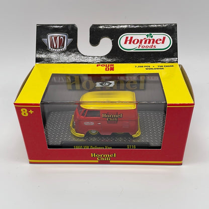 M2 Machines Acrylic Boxed Car - 2023 Hormel Foods Series S116 - Hormel Chili - 1960 VW Delivery Van