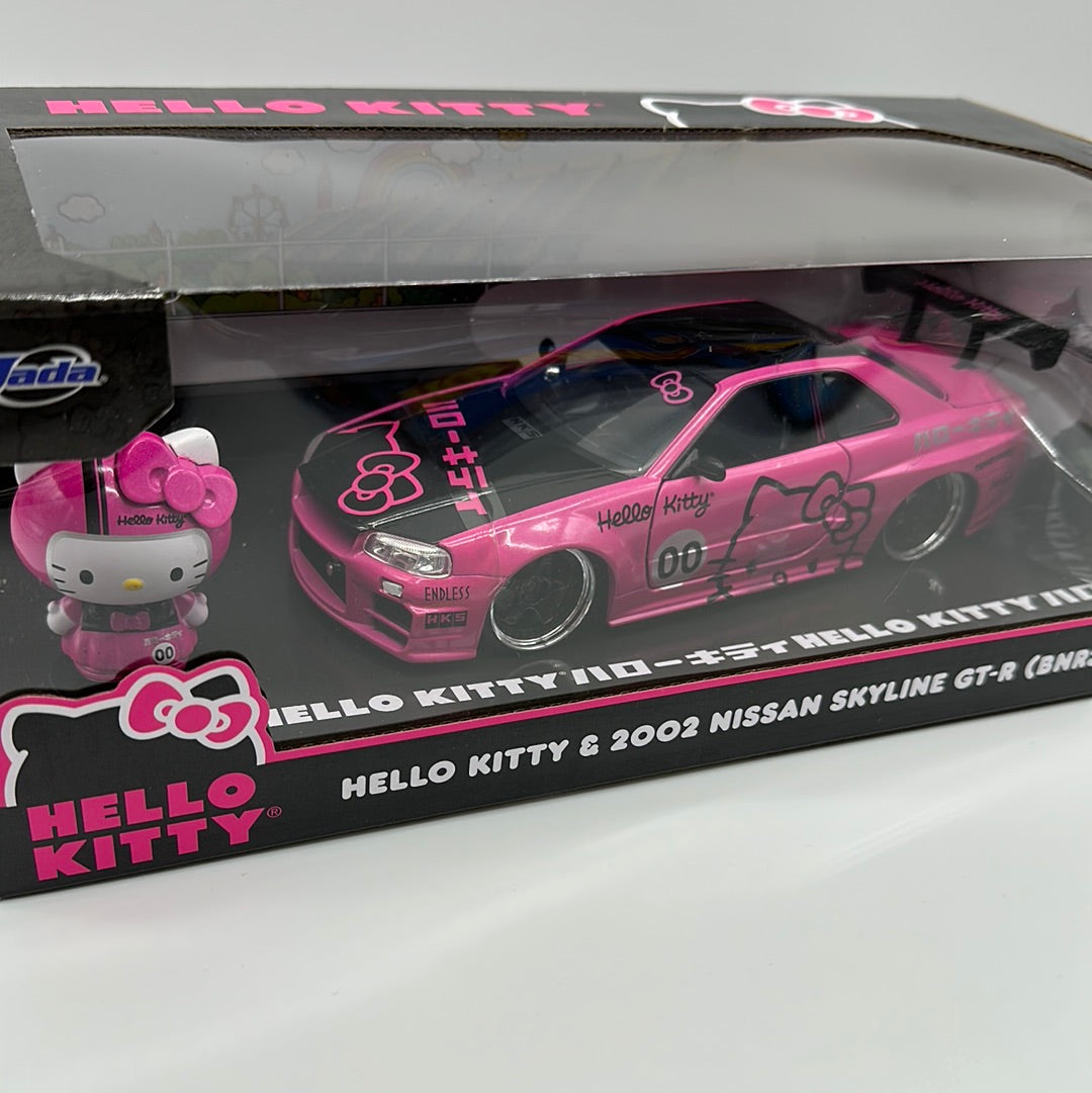 Jada 1:24 Scale - Hello Kitty & 2002 Nissan GT-R (BNR34)