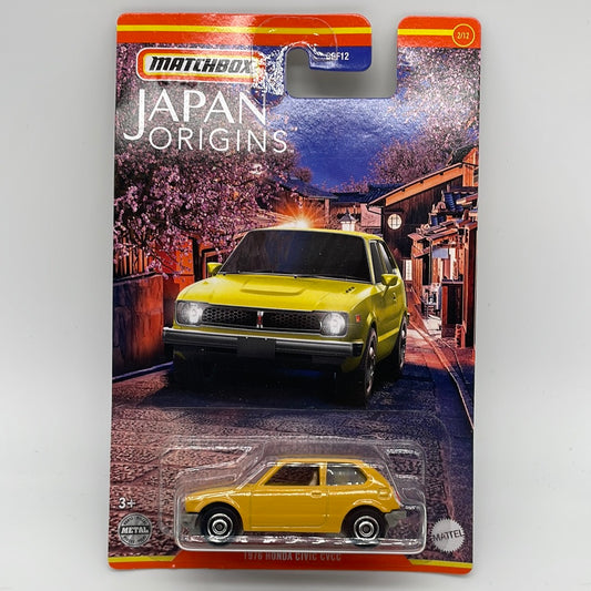 Matchbox - Japan Origins Series (#2/12) - 1976 Honda Civic CVCC - Yellow