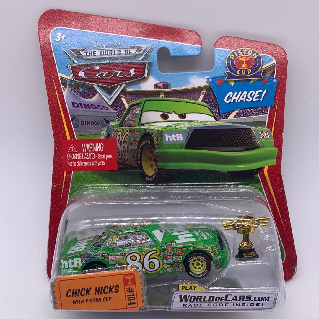 Disney Pixar Cars Movie - The World of Cars Piston Cup Series - Chick Hicks with Piston Cup (#104) Chase