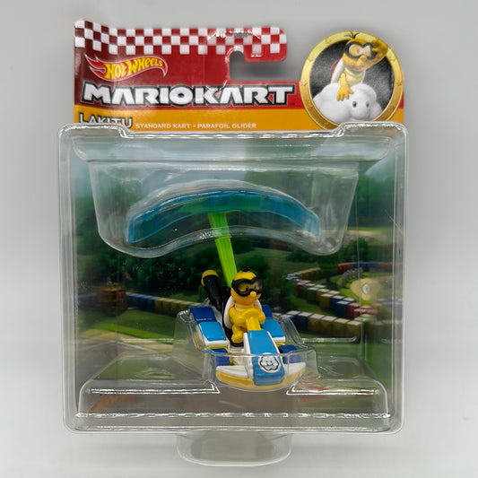 Hot Wheels Mario Kart - Character Glider - Lakitu on Standard Cart and Parafoil Glider