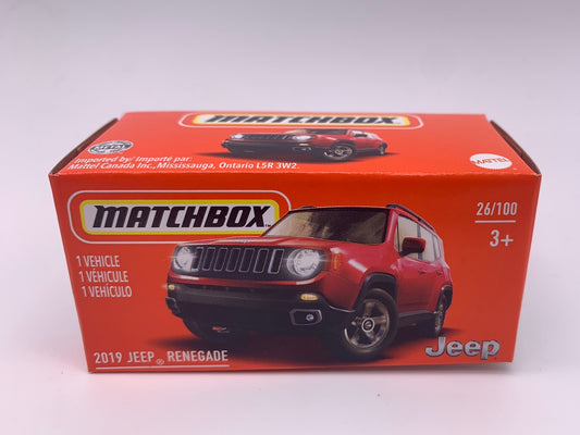 Matchbox Power Grabs - #26/100 - Red 2019 Jeep Renegade