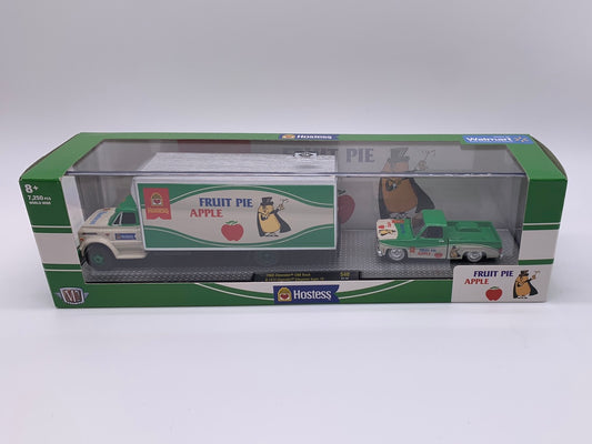 M2 Machines Hauler - Walmart Exclusive Hostess Apple Fruit Pie - 1968 Chevrolet C60 Truck & 1974 Chevrolet Cheyenne Super 10