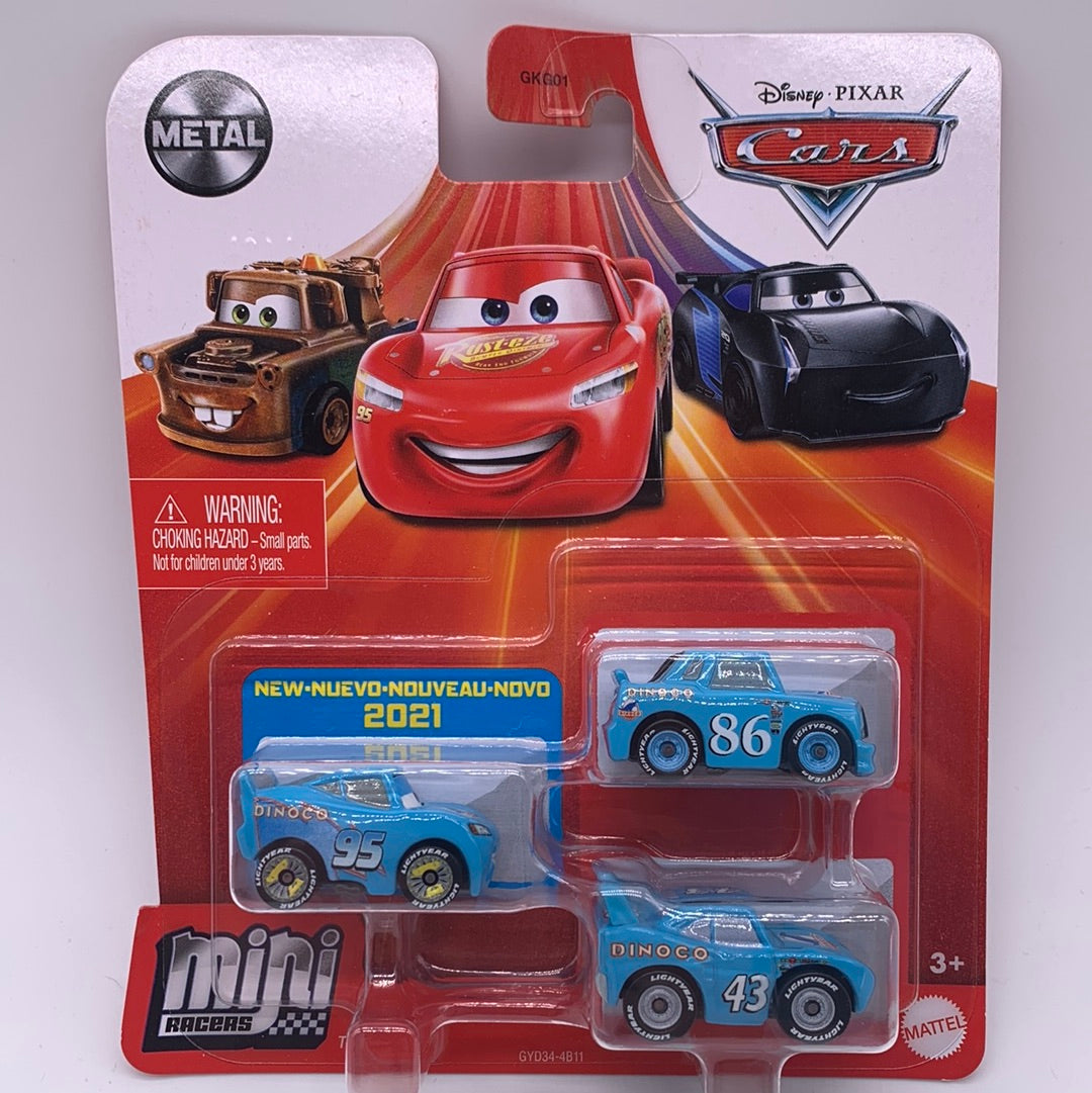Disney Pixar Cars Movie - Metal Mini Racers 3 Pack - 2021 Dinoco Serie ...