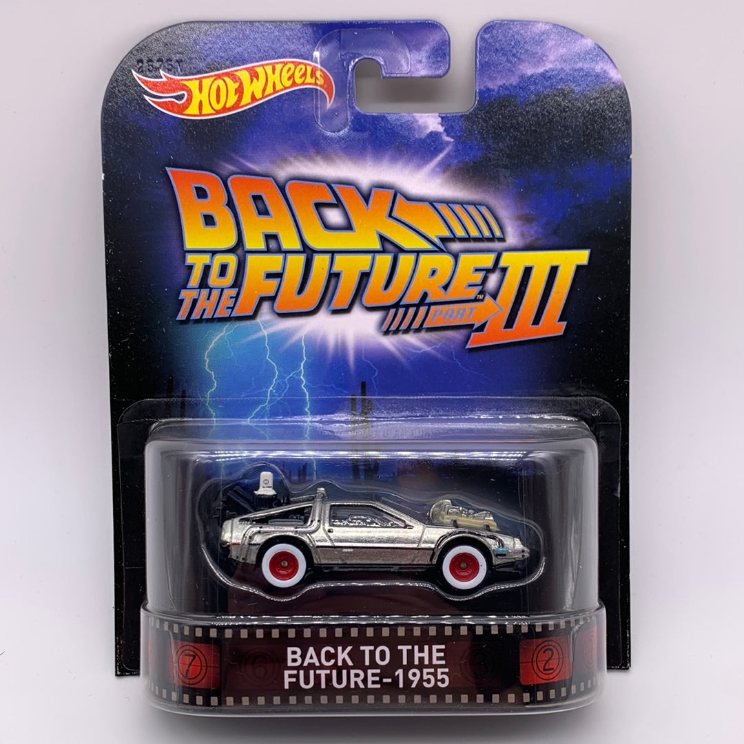 Hot Wheels 2015 Retro Entertainment Premium Single - Back to the Future Part 3 Movie - Back to the Future 1955 Delorean