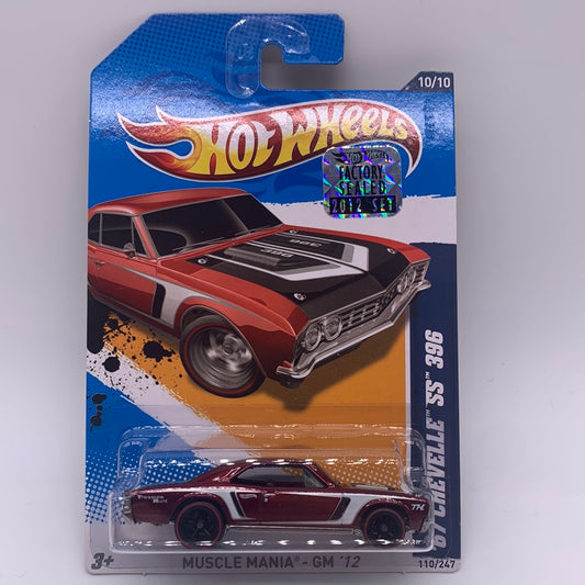 Hot Wheels Super Treasure Hunt - 2012 B Case Factory Stickered - ‘67 Chevelle SS 396