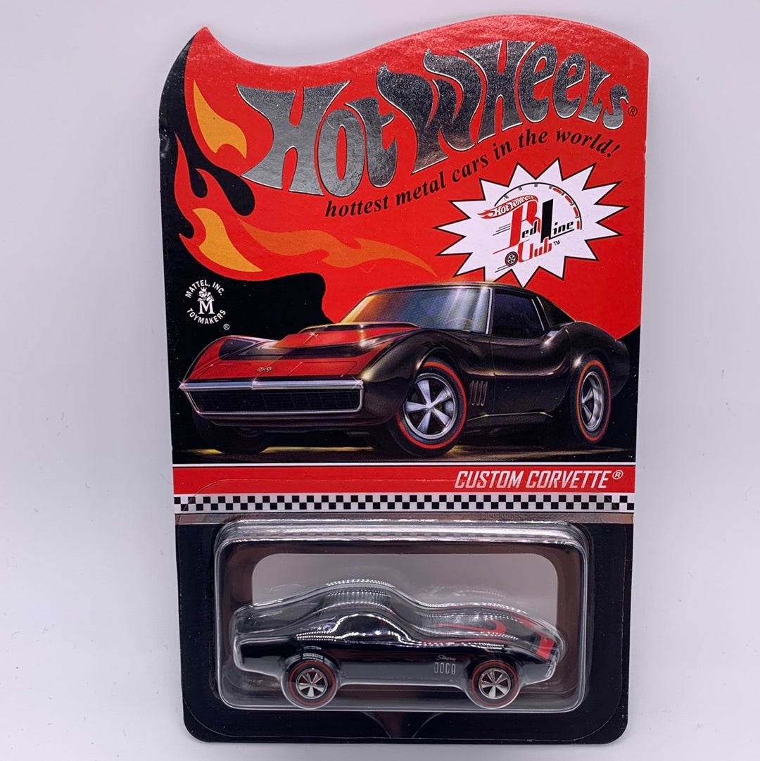 Hot Wheels RLC Red Line Club - 2022 Black & Red Custom Corvette
