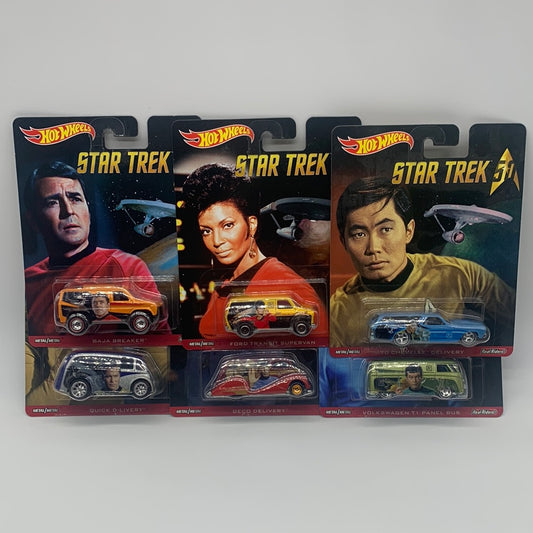 Hot Wheels Premium - Pop Culture Star Trek TV Show Series - Set of 6