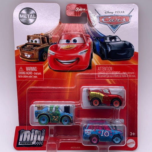 Disney Pixar Cars Movie - Metal Mini Racers 3 Pack - 2022 Release w/ Superfly