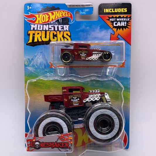 Hot Wheels Monster Trucks - 2022 Ultimate Combo 2 Pack - Bone Shaker Truck w/ Bone Shaker Car