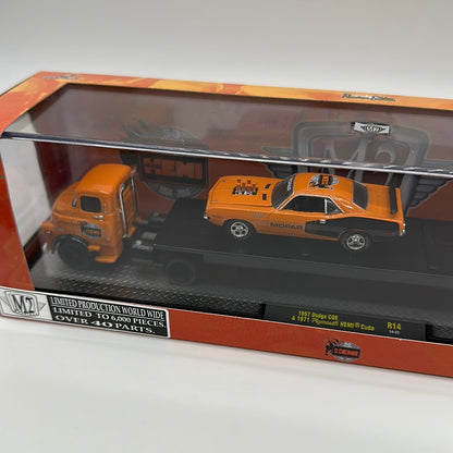 M2 Machines Hauler - 50 Years Hemi Series R14 - 1957 Dodge COE & 1971 Plymouth Hemi Cuda