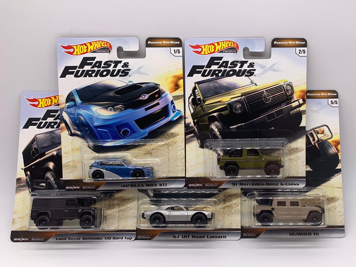 Hot Wheels Premium - Fast & Furious - Furious Off-Road Series Set of 5