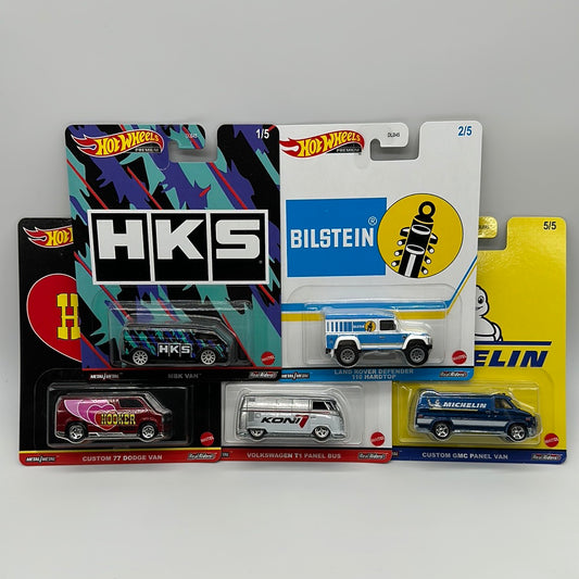 Hot Wheels Premium - Pop Culture 2021 Speed Shop Garage Series Set of 5