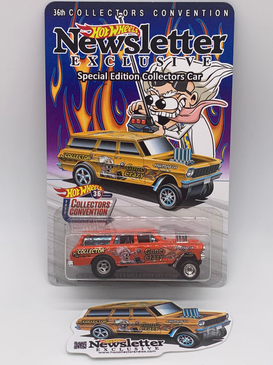 Hot Wheels 36th Annual Collector’s Convention - 2022 Los Angeles, California Newsletter Car - Orange ‘64 Nova Wagon Gasser