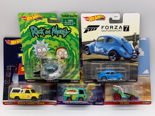 Hot Wheels Premium - Retro Entertainment 2020 Mix S - Set of 5