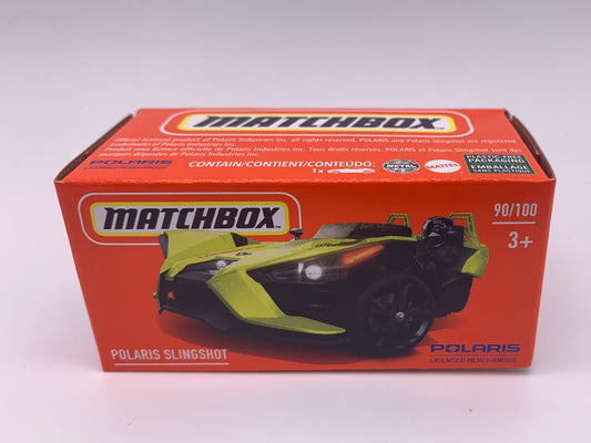 Matchbox Power Grabs - #90/100 - Yellow Polaris Slingshot