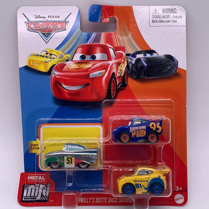Disney Pixar Cars Movie - Metal Mini Racers 3 Pack - Willy’s Butte Race Series