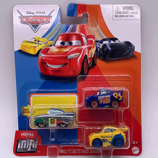 Disney Pixar Cars Movie - Metal Mini Racers 3 Pack - Willy’s Butte Race Series