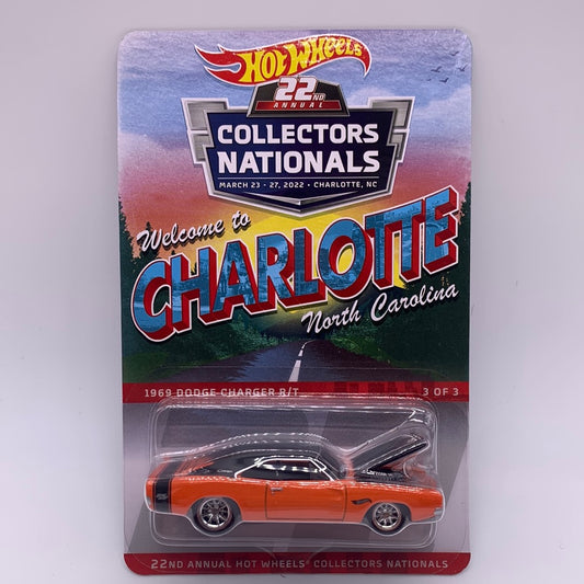 Hot Wheels 22nd Annual Collector’s Nationals Convention - 2022 Charlotte, NC Finale Car - Orange 1969 Dodge Charger R/T