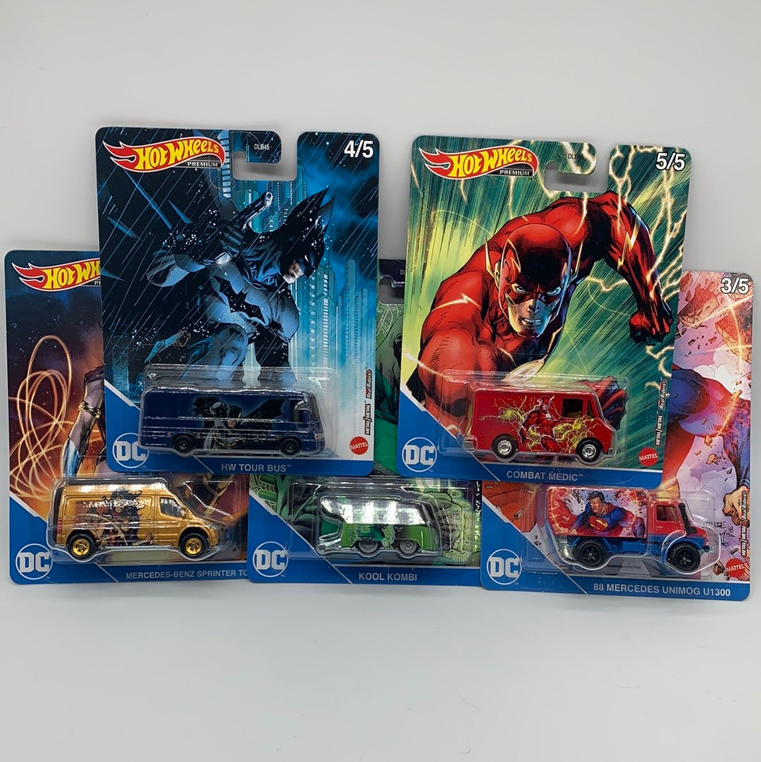 Hot Wheels Premium - Pop Culture DC Comics 2022 Series Set of 5