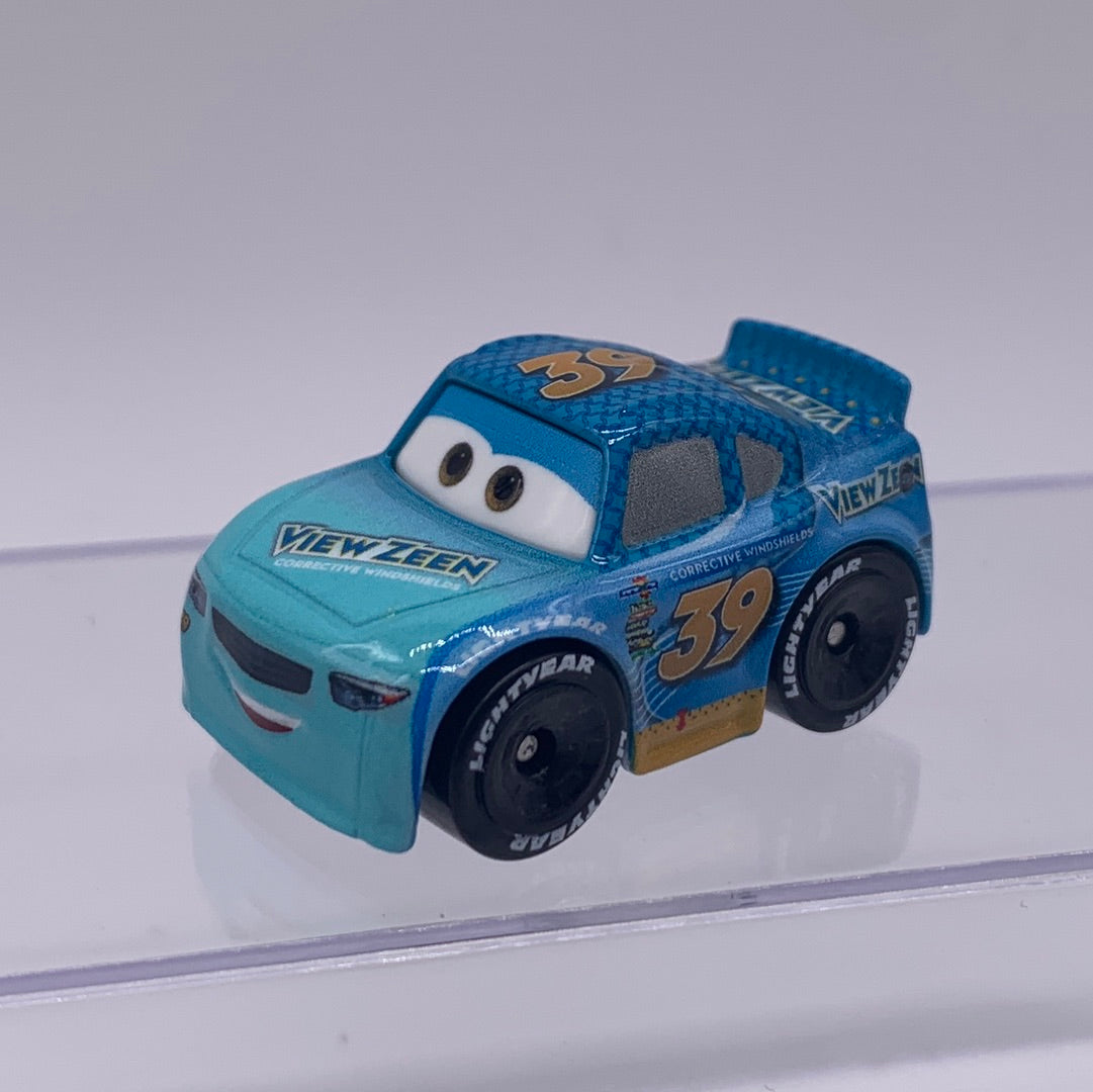 Disney Pixar Cars Movie Metal Mini Racers - Loose Buck Bearingly ViewZeen #39 Piston Cup Racer